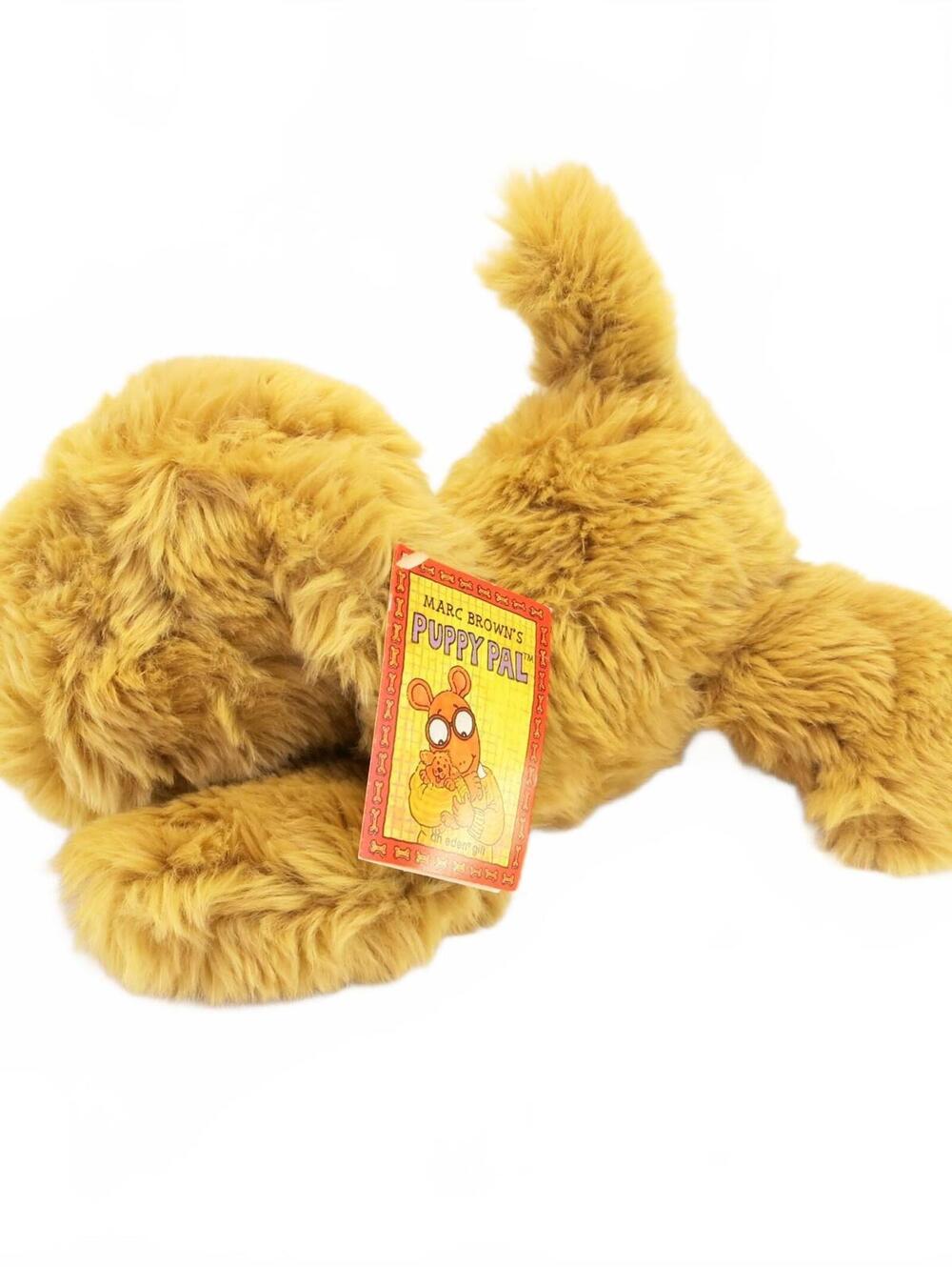 Eden Marc Brown Arthur Puppy Pal Dog Plush Pal 12" Brown Red Collar 1996 Vintage
